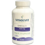 Bote de Visalvit Omega 3. Complemento alimenticio de 60 perlas de 1.000 mg.